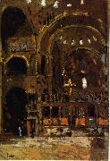 Walter Sickert Interior of St Mark's, Venice Norge oil painting reproduction